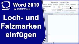 Loch-  und Falzmarken in Word einfügen - carinko.com