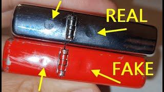 Zippo lighter real vs fake review.  How to spot fake zippo