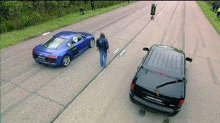 Audi R8 V10 vs Jeep SRT-8 vs Nissan GT-R