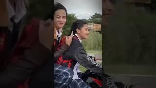 naura rasya naik motor naura rasya keren # shorts