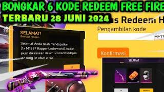 KODE REDEEM FF!! KODE REDEEM FREE FIRE TERBARU 28 Juni 2024 HARI INI‼️