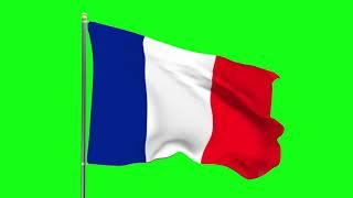 France Flag 1 | Green screen 4K HD  Video | Animated YouTube | No Copyright | Royalty-Free