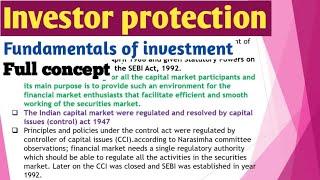 Investor protection fundamentals of investment bcom 3rd year | Role of SEBI and stock exchange |