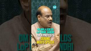 Om Birla Scolds LoP Rahul Gandhi Over Protests During Modi's Speech | Watch