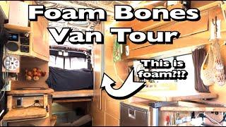 Foam Bones Van Tour - Self Built Transit for #vanlife