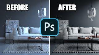 Postproduction Process of my 3d Visualizations | 3ds max + Photoshop