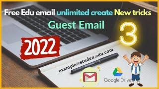 How to unlimited edu email create new tricks | Guest email create