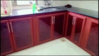 Aluminium kitchen cabinets wooden colour