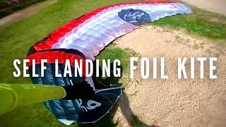 Self Landing a FOIL KITE | Backstalling on Side - How to self land safely a flysurfer Soul