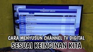 CARA MENYUSUN CHANNEL TV DIGITAL DI SET TOP BOX || CARA MENGURUTKAN CHANNEL TV DIGITAL