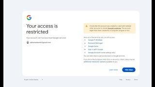 How I Resolved My Google Account Access Restrictions