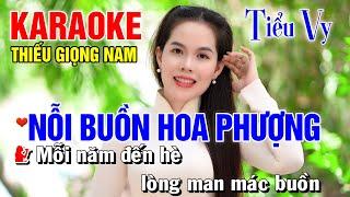 NỖI BUỒN HOA PHƯỢNG  Song Ca Cùng Tiểu Vy  Karaoke Thiếu Giọng Nam  KARAOKE SONG CÙNG CA SĨ