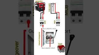 #guru #electric #shorts  letter generator aur light ki changeover connection 