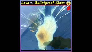 Lava vs bulletproof glass  | experiment | lava | bulletproof glass | #shorts #trending @CrazyXYZ