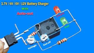 All in One Battery Charger With Auto Cut-Off | How to Make 12V Battery Charger With Auto Cut