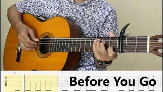 BEFORE YOU GO - Lewis Capaldi - Fingerstyle Guitar Tutorial TAB