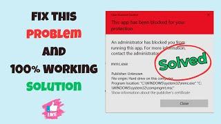 How to Fix This App has Been Blocked for Your Protection Error in Windows 10/11 | 100% Working