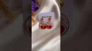 Resin earrings | floral resin earrings #resinart #youtubeshorts #shorts