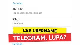 JANGAN LUPA LAGI YA! Cara Melihat Username Telegram Sendiri | Cek ID Telegram yang Lupa