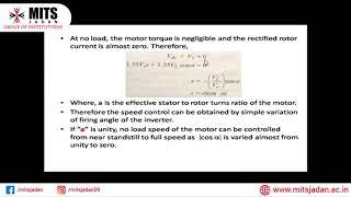 ELECTRICAL ENGINEERING (B.TECH) - Slip Power Recovery Schemes: Kramer Drive