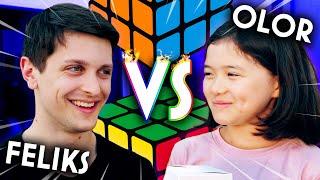 My Daughter Took On The Rubik's World Champion  EPIC CUBE BATTLE