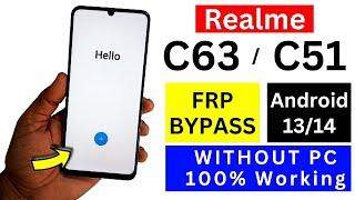 Realme C63/C51 FRP Bypass 2024 - No Smart Lock Setup - No Reset Option - Remove Google Account Lock