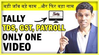 Tally TDS, GST, Payroll Full Tutorial Hindi - One Tally tutorial to become Expert Accountant