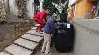 Zisterne 1000 Liter aufstellen. Regenwassertank Zisterne Regenwasserspeicher Regenwasser