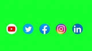 Green Screen Social Media Icons