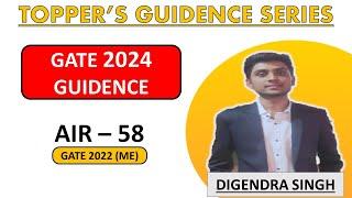 AIR - 58  DIGENDRA SINGH GATE 2022 (MECHANICAL) TOPPERS GUIDENCE SERIES