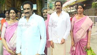 Telugu Cinema Actor Rao Ramesh Spotted At Tirumala Temple With His Wife