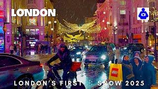 London’s FIRST Snow, Sleet & Rain Walk in 2025 ️ West End Tour | Central London Winter Walking Tour