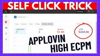 Applovin high eCPM $200+ | Applovin self click high eCPM trick 2023