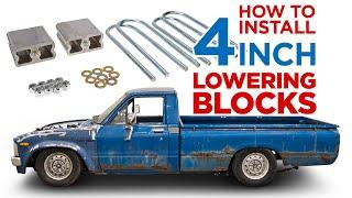 How to install 4" Lowering Blocks on Toyota Pickup Truck