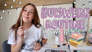 MIJN HUISWERK ROUTINE 2020!  hoe leer ik voor examens + tips voor huiswerk op de middelbare school!