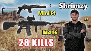 Ghost Shrimzy & Drassel - 28 KILLS - Mini14+M416 - DUO vs SQUADS - PUBG