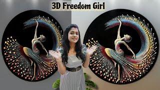 Easy Mandala Art in 3D Effect | Zero cost Home decor ideas | DIY Wall decor