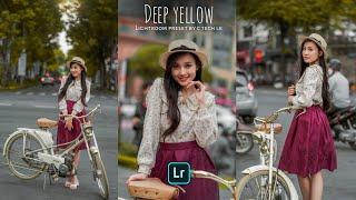 Deep yellow lightroom preset | Cinematic lightroom free DNG | Lightroom preset