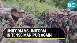 Fiery Police Vs Assam Rifles Fight In Manipur; 'Don't Cross The Line' | Viral