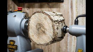 Woodturning - how to turn 0$ log in 100$ piece of art!!