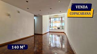 COPACABANA RUA MIGUEL LEMOS 140M2 PLANTA CIRCULAR 2 POR ANDAR 3 QUARTOS 3 BANHEIROS P.24H VAGA