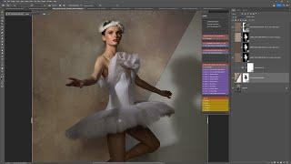 Adding a fine art texture overlay in Photoshop using the LSP Actions Texture Actions V05+