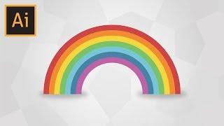 How To Draw A Simple Rainbow In Adobe Illustrator