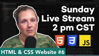 LIVE | Building an HTML & CSS (SCSS) Portfolio Website | Part 6