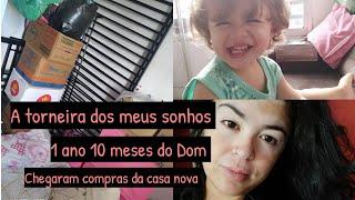 Compras da casa nova/muita caixa para organizar /a torneira dos sonhos /dom Fez 1 ano e 10 meses