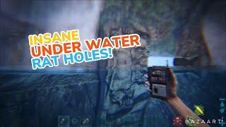 ARK RAGNAROK - INSANE UNDER WATER RAT HOLES/HIDDEN BASE/LOOT SPOTS pt1