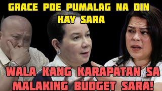 GRACE POE PINAKE ALAMAN NA ANG BUDGET NI SARA- BAT0 TO THE RESCUE