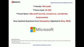 [May, 2023] Itdumpsfree SC-900 PDF Dumps and SC-900 Exam Questions (Q44-Q59)