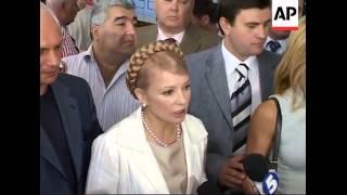 Former PM Yulia Tymoshenko voting in elections