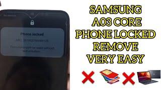 how to remove samsung a03 core phone locked